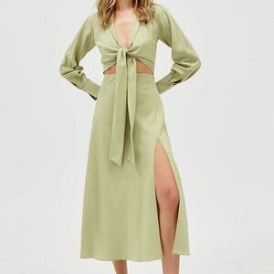 Sovere Long Sleeve Midi Dress, Green | NWT | Sizes AU6 & AU8 (US sizes XS & S)